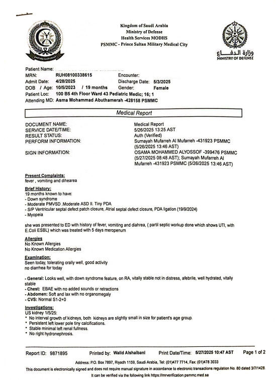 Medical Report 1